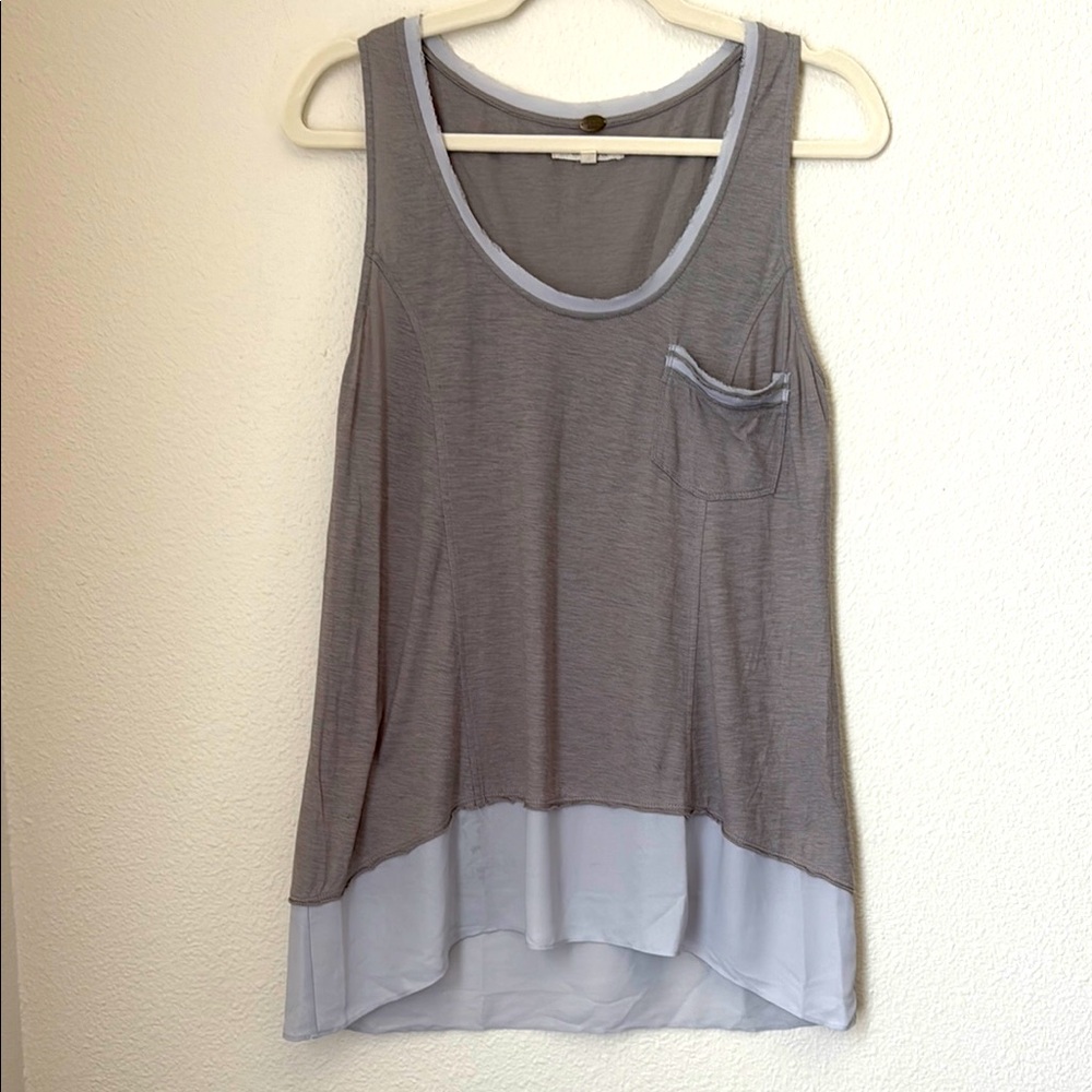 Pure + Good Anthropologie Two Tone Tunic Tank